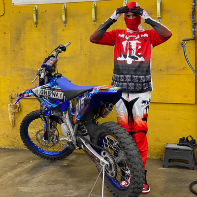 NLB RED AND BLACK FADE PANTS