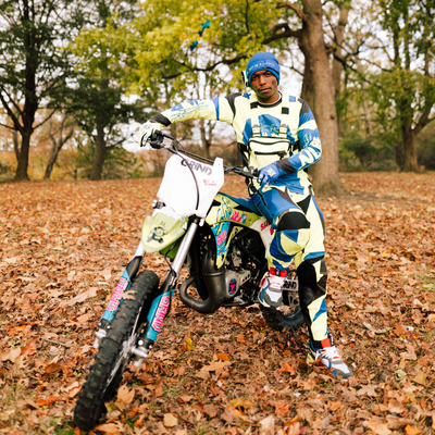 Flourescent Yellow/Blue/Black MX Pants