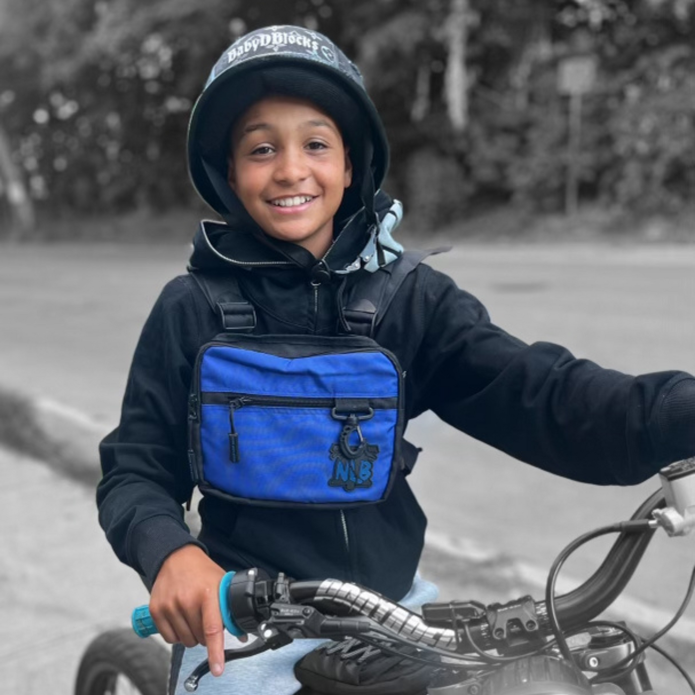 Blue Face and Blue Logo