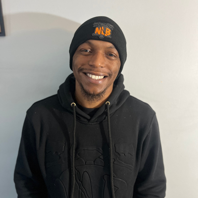 Orange and Black Skull Cap