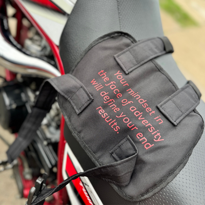 Red Face and Red Logo Bag