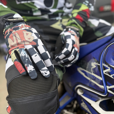 Checkered Color NLB Logo Gloves