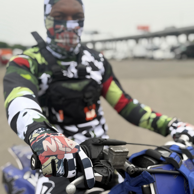 Checkered Color NLB Logo Gloves