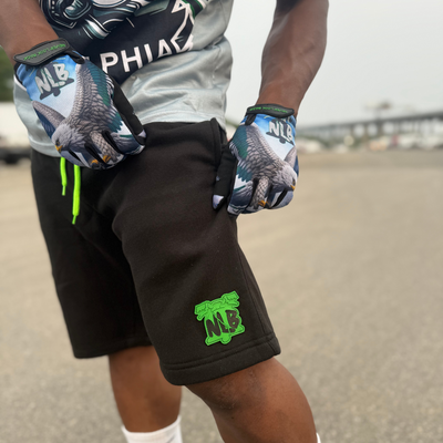Black Shorts Green Logo