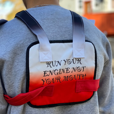 Red/White Fade Chest Bag