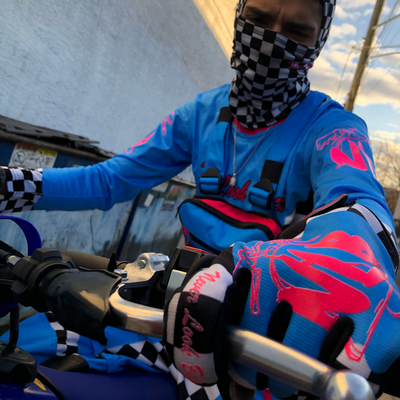 Checkered Mx Gloves
