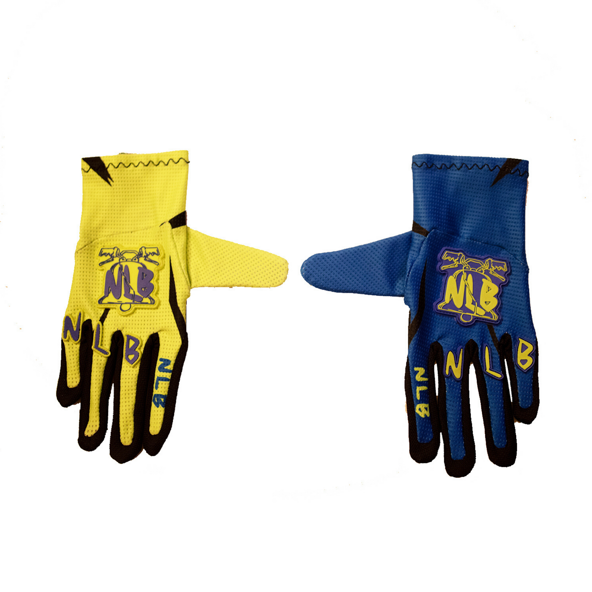 Flourescent Yellow/Blue/Black MX Gloves