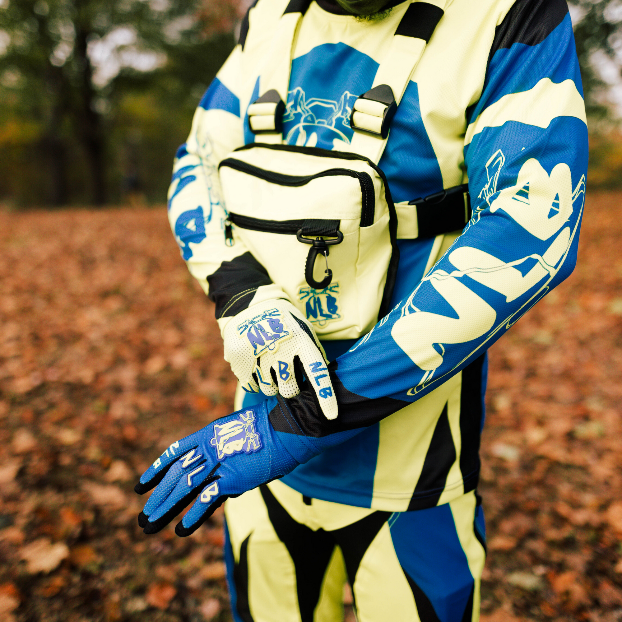 Flourescent Yellow/Blue/Black MX Jersey - Never-Look-Back-nlb