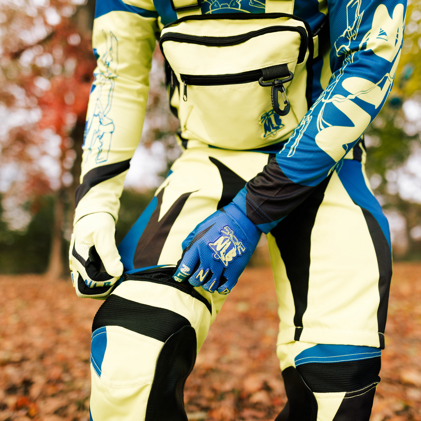 Flourescent Yellow/Blue/Black MX Pants