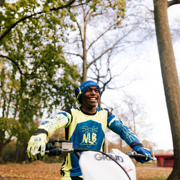 Malwee ファルカン　ユニホーム M ネイビー/イエロー Flourescent Yellow/Blue/Black MX Jersey - Never-Look-Back-nlb