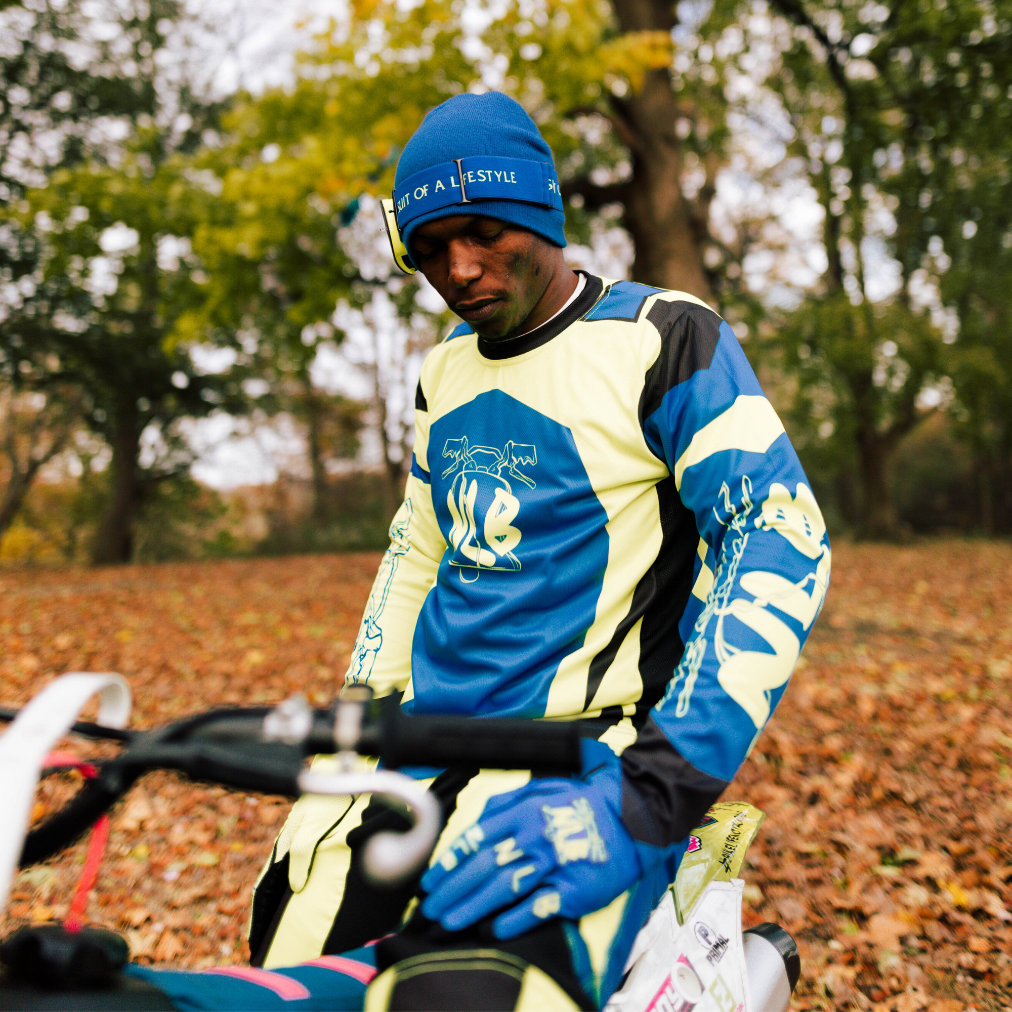 Flourescent Yellow/Blue/Black MX Jersey