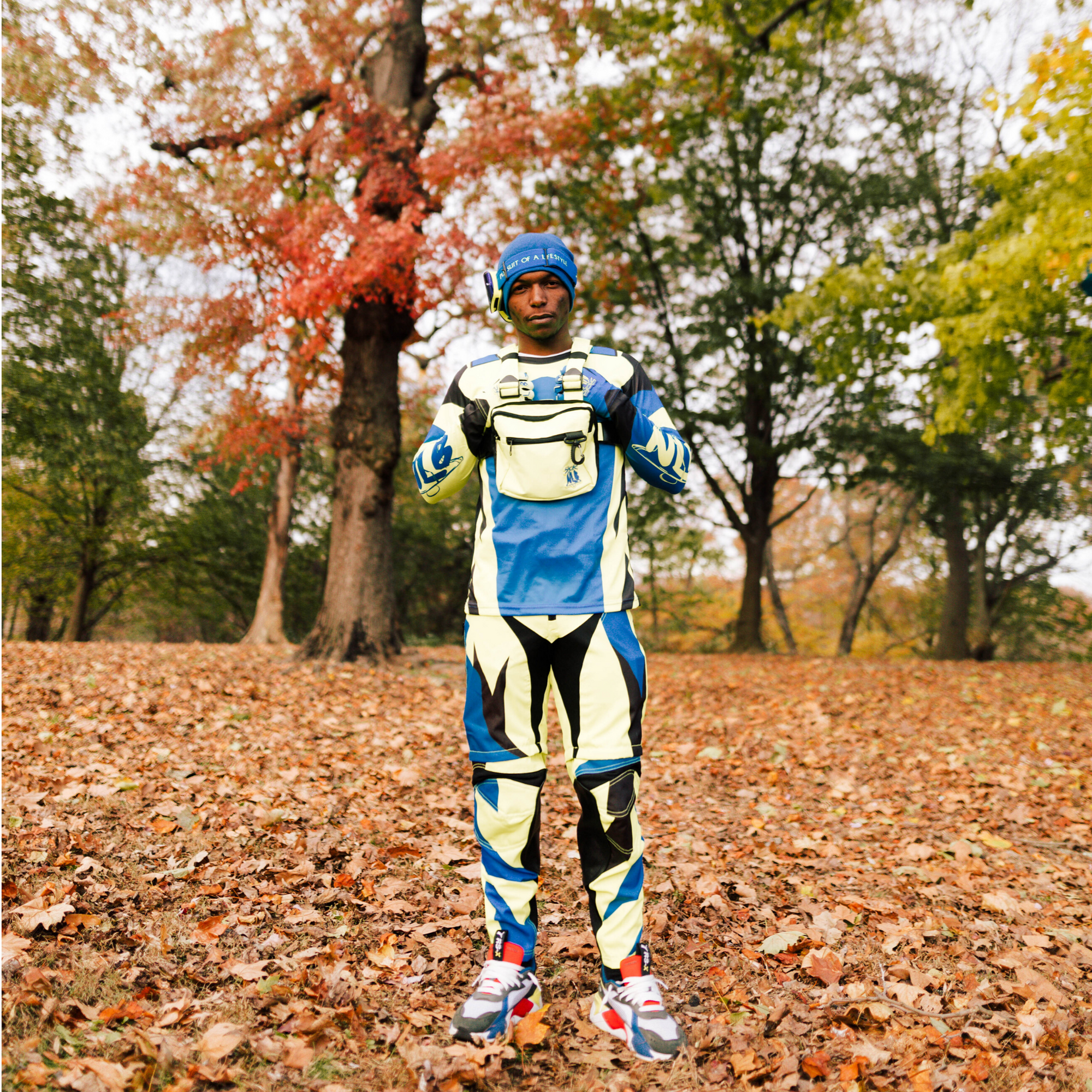 Flourescent Yellow/Blue/Black MX Pants