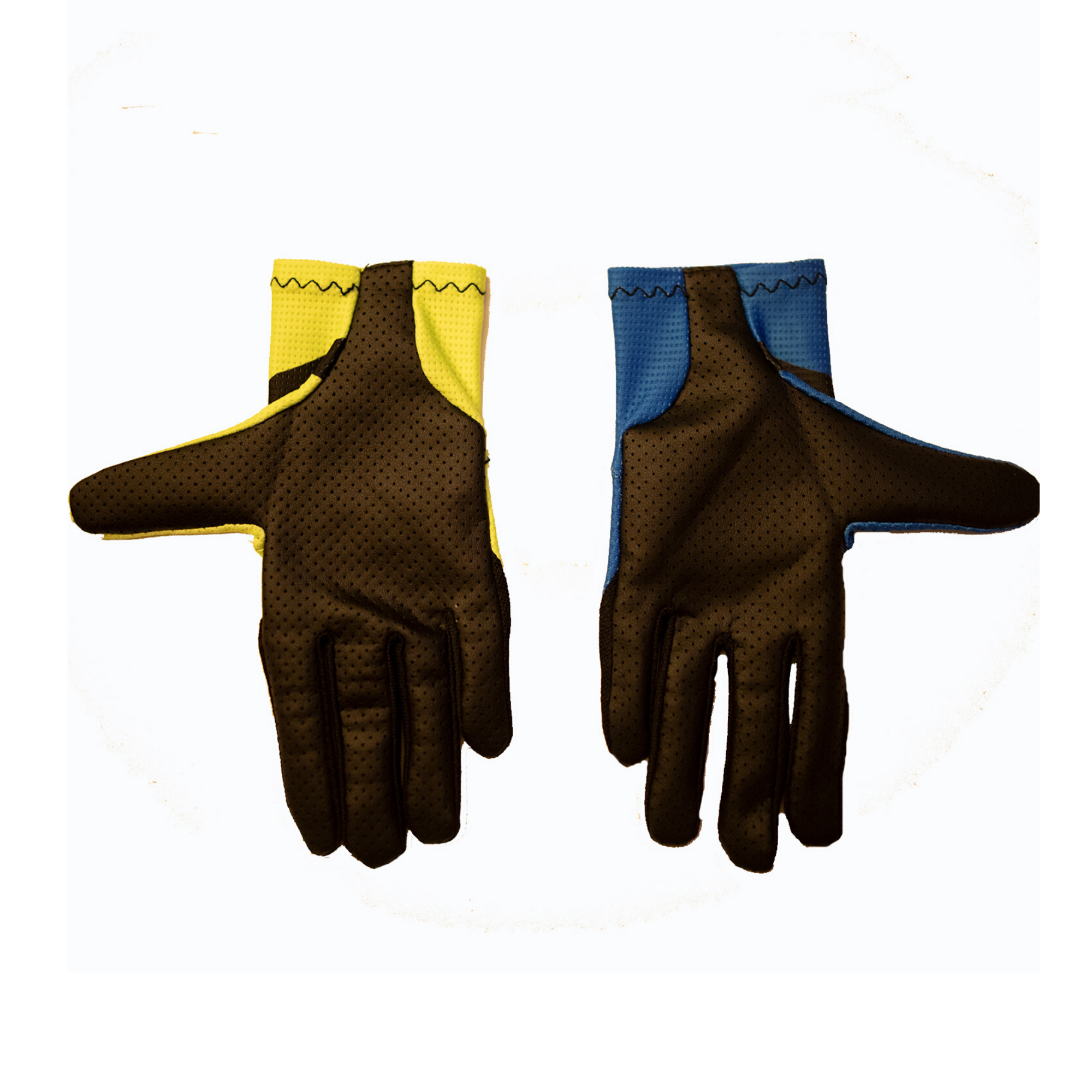 Flourescent Yellow/Blue/Black MX Gloves