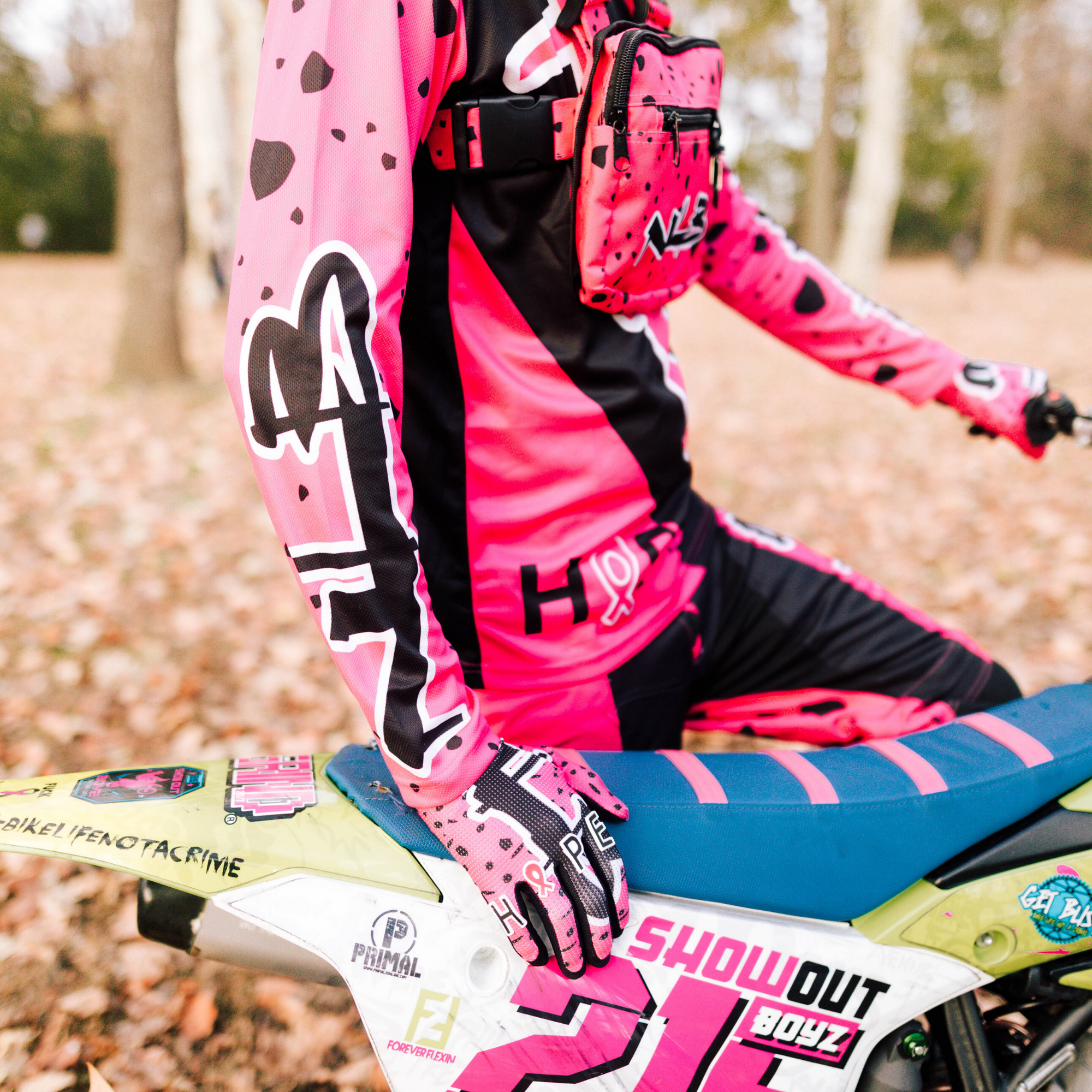 Pink online motocross gear
