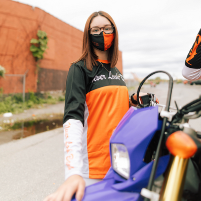 Orange/Grey/Black Women Mx Jersey