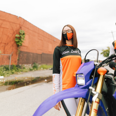 Orange/Grey/Black Women Mx Jersey