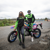 Green/Black Woman Leggings