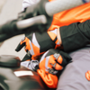 Orange/Grey/Black Gloves