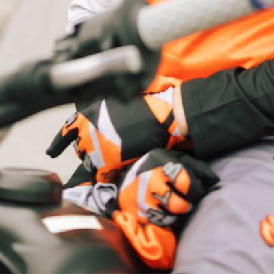 Orange/Grey/Black Gloves
